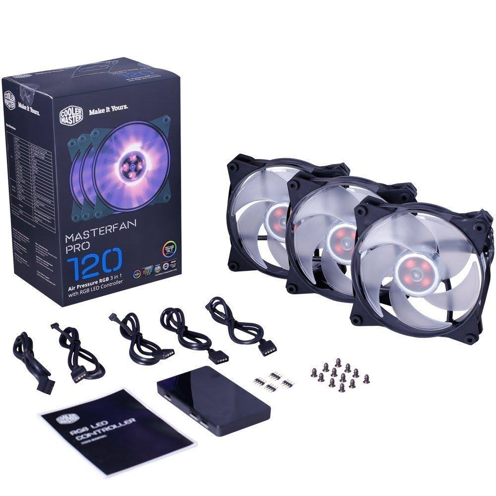 120 Air Pressure RGB Case Fan Pack of 3 V25646
