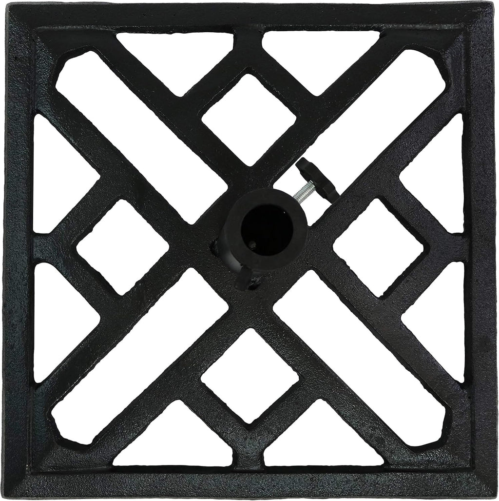 Cast Iron Heavy Duty 17-Inch Square Umbrella Base Stand Y986867