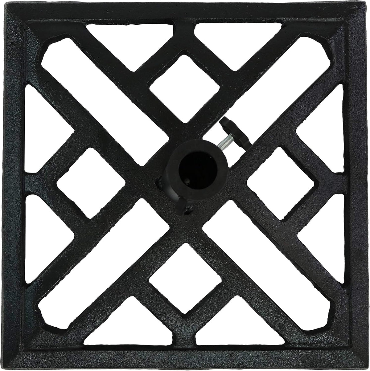 Cast Iron Heavy Duty 17-Inch Square Umbrella Base Stand Y986867
