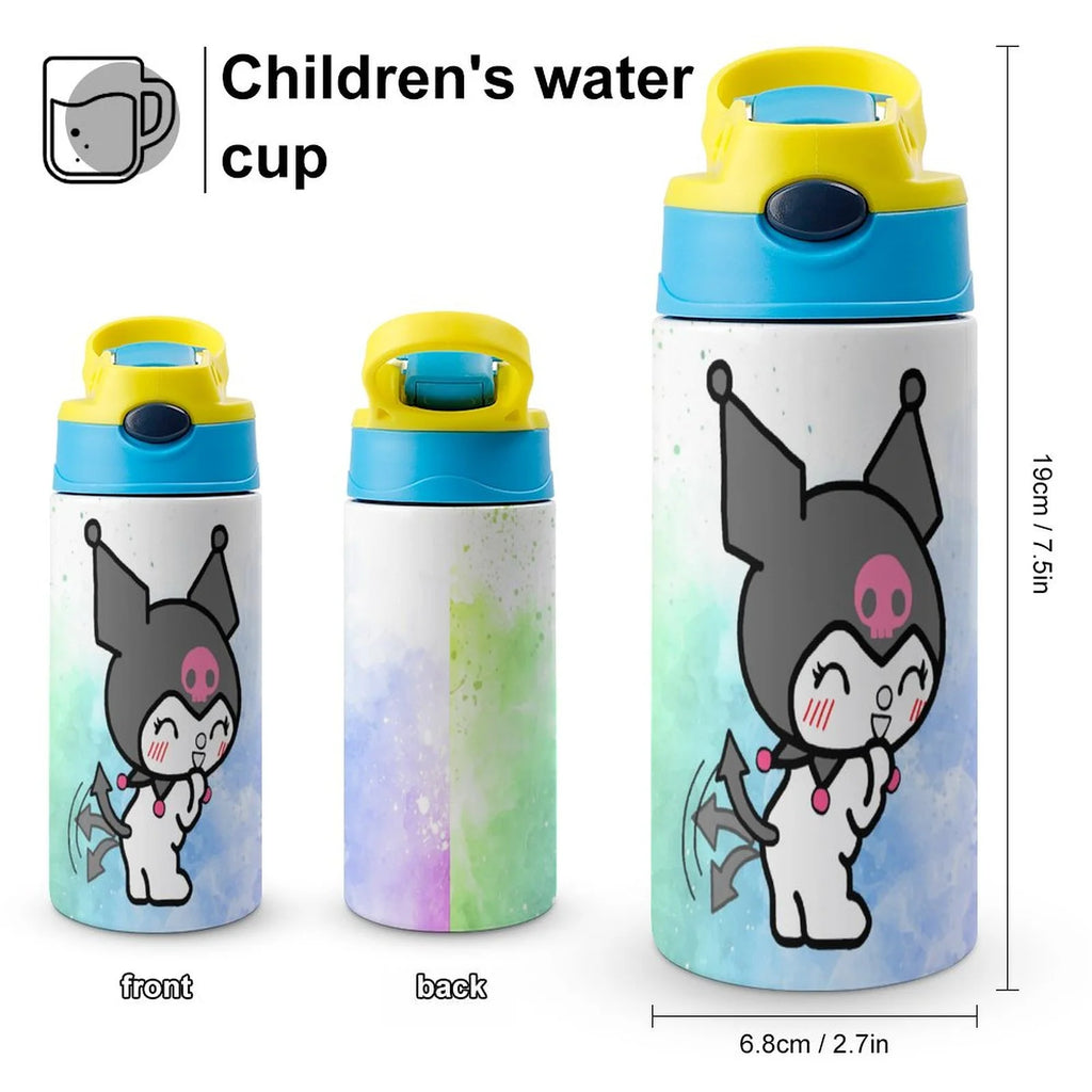 Stainless Steel Vacuum Insulated Children's Water Bottle With Straw P66968