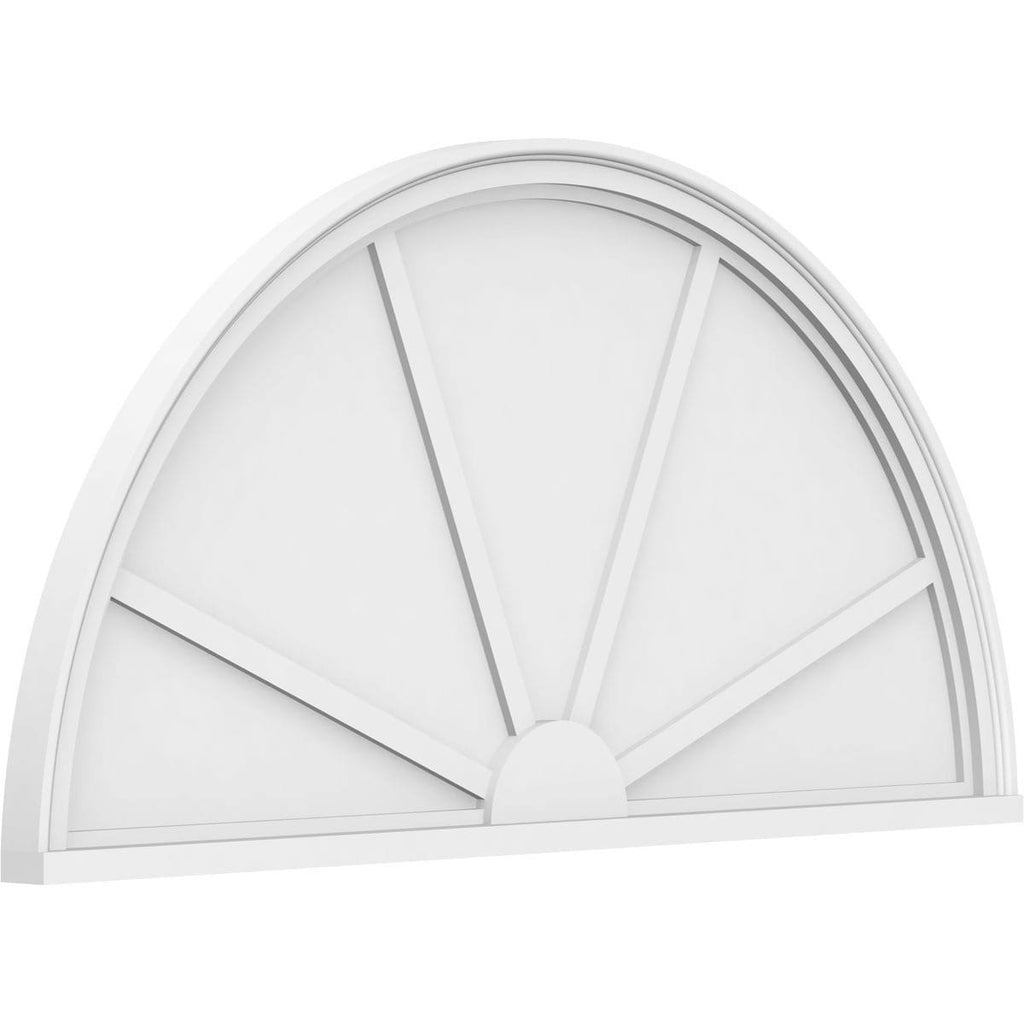 Half Round 4 Spoke PVC Pediment W57679