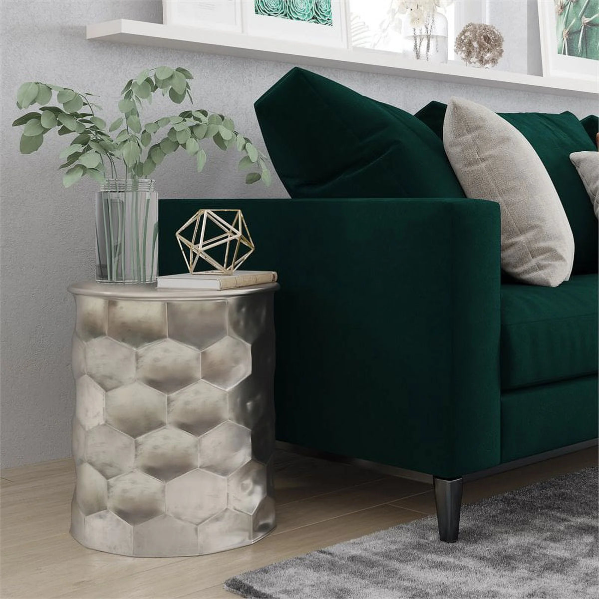 2-Piece Metal Storage Accent Side Table Set X26757