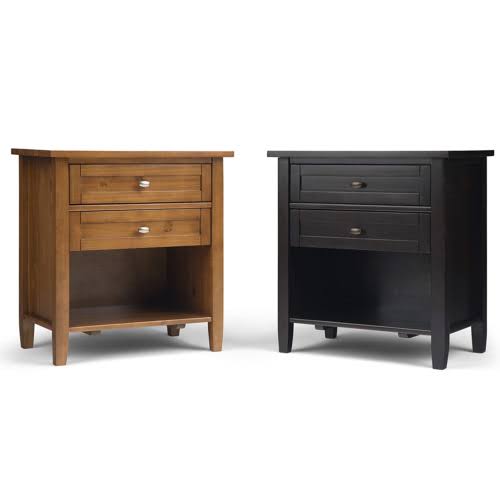 Dark Brown Solid Wood Bedside Table G221