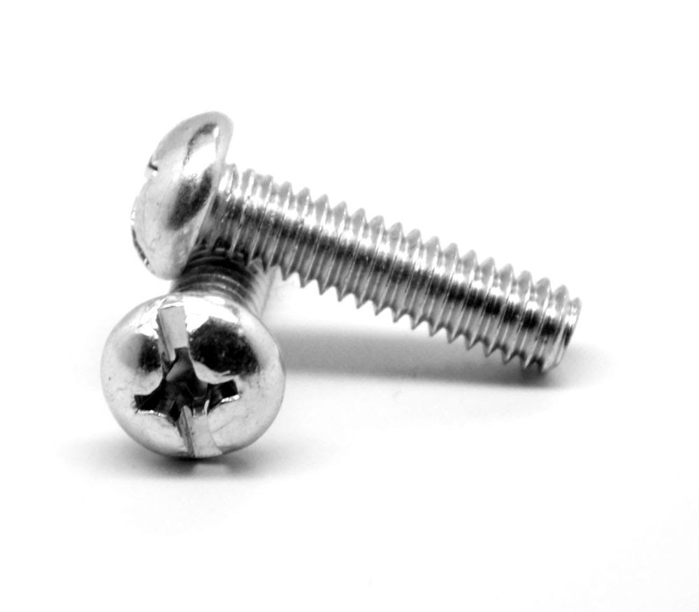 Coarse Thread Machine Screw Combo Round Head Low Carbon Steel Zinc Plated C593