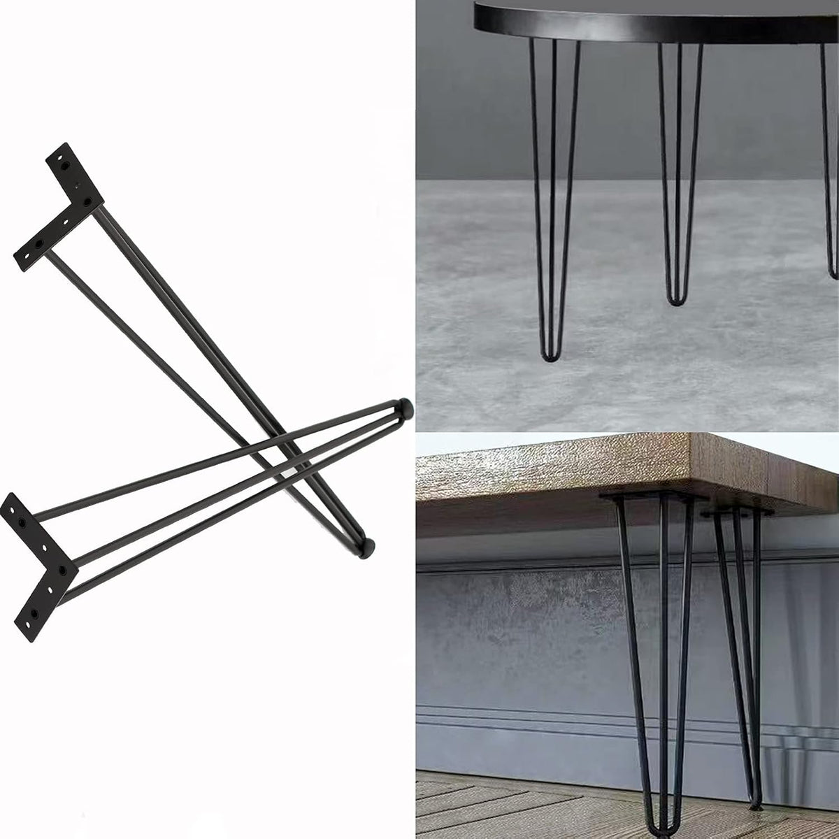 Black 30 inch 4 Pcs Heavy Duty Furniture Legs L157137
