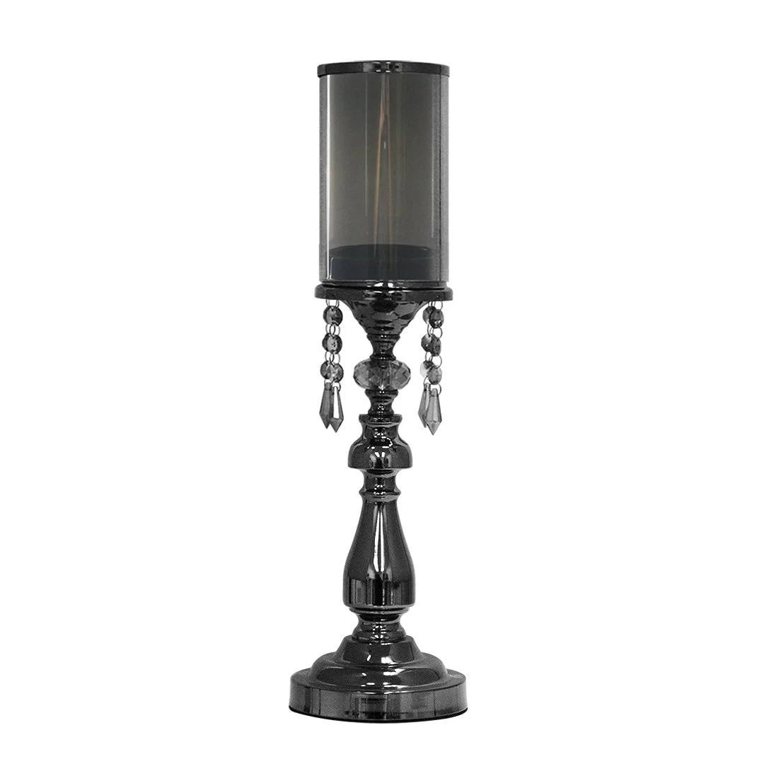Black Crystal Candle Stand C22801
