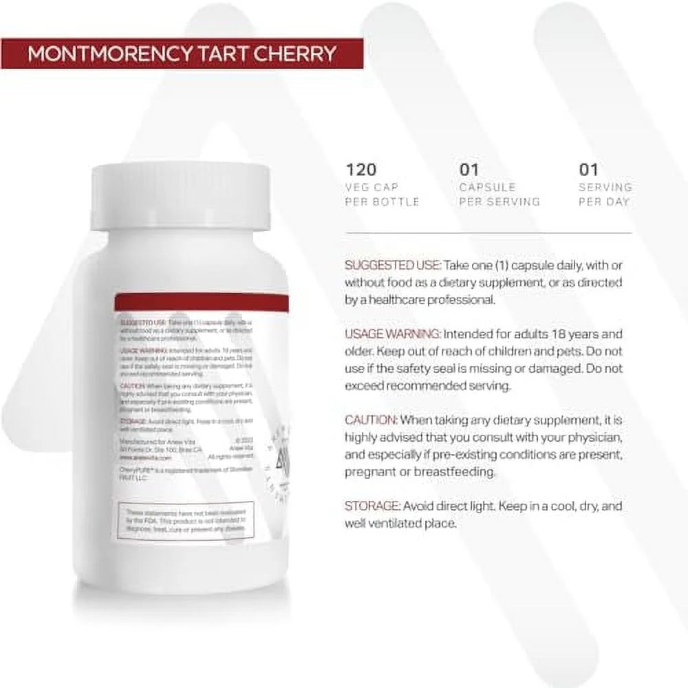 120 Veggie Capsules Tart Cherry Concentrate Z89051