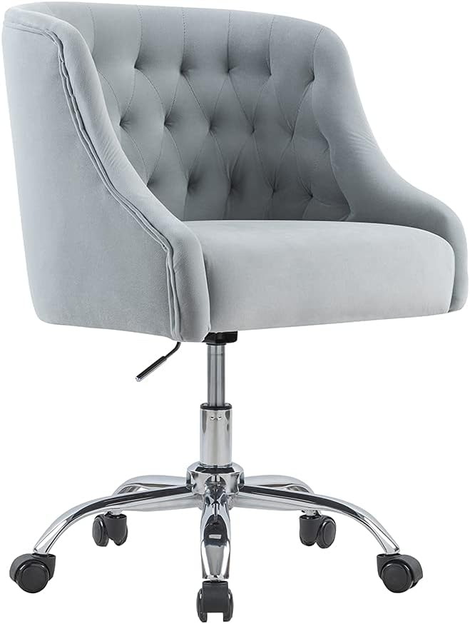 Pink Velvet Adjustable Office Chair I252