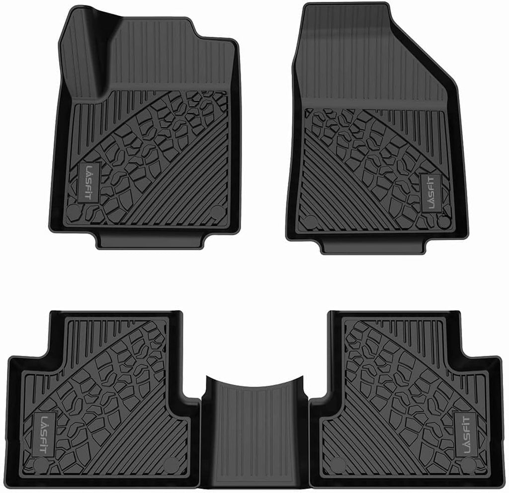 All Weather TPE Custom Fit Car Floor Liners 1st & 2nd Row Black A94483