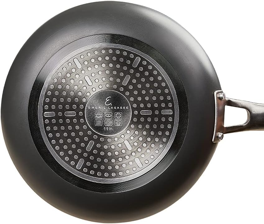 13 Piece Hard-Anodized Nonstick Black Pots and Pans Set I452