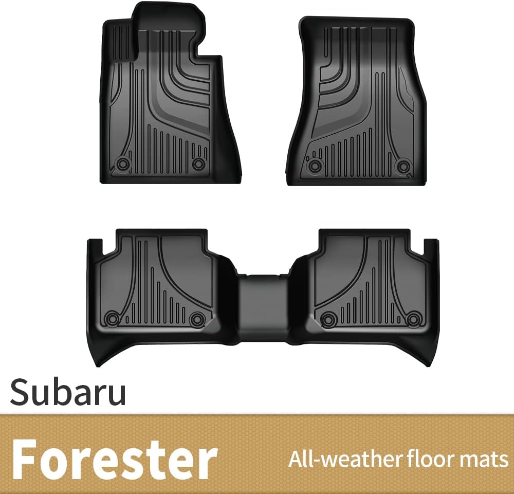 Heavy Duty TPE All Weather Car Floor Mats Full Set J6980