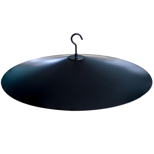 17" Extra Large Black Metal Squirrel Baffle for Bird Feeder Pole G194218