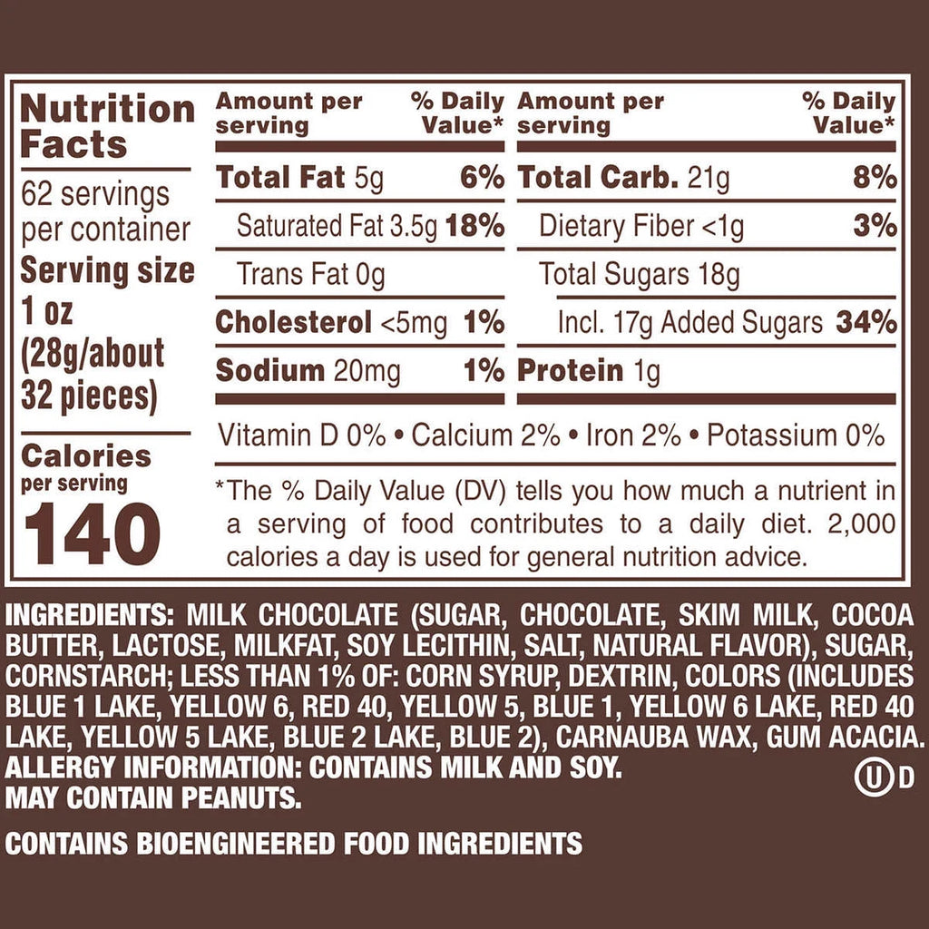 Milk Chocolate Candy, 62 oz Jar C823
