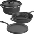 Pre-Seasoned Cast Iron 5-Piece Cookware Set E303
