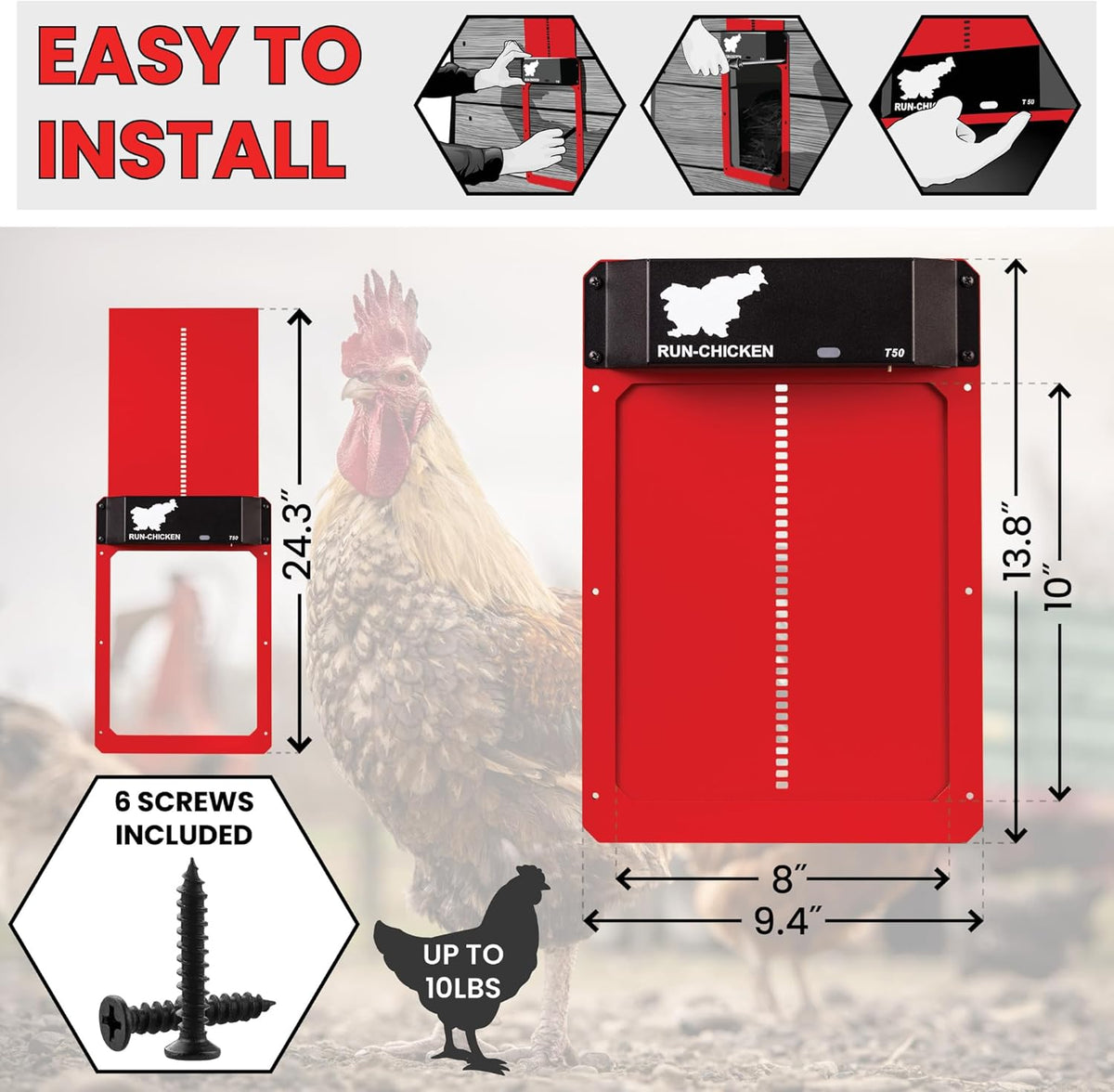 Red Chicken Door K718