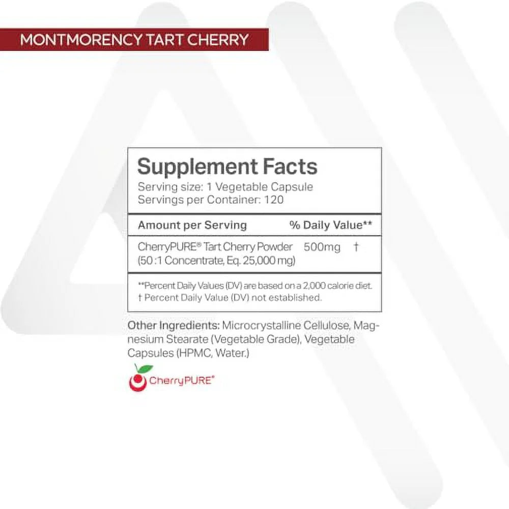 120 Veggie Capsules Tart Cherry Concentrate Z89051