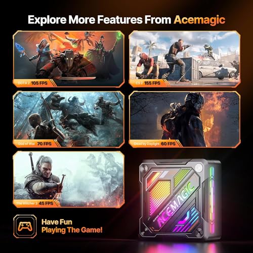 Mini Gaming PC AMD R7 7840HS 32GB DDR5 RAM 512GB SSD V20529