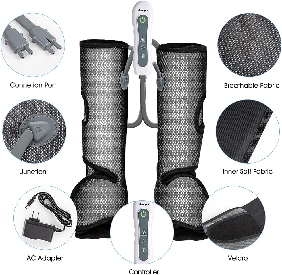 Rechargeable Air Leg Compression Massager with 4 Modes 3 Intensities K2398
