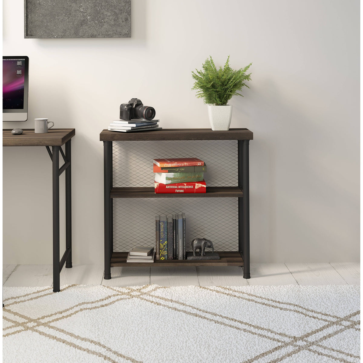 Brown Industrial Bookcase M19609