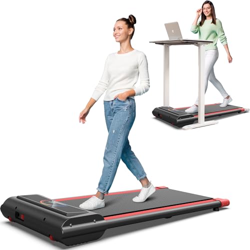 2 in 1 Walking Pad Treadmill with Remote Control 265LB Capacity Z907317