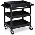 3 Tier Rolling Tool Cart with Storage Drawer D83704