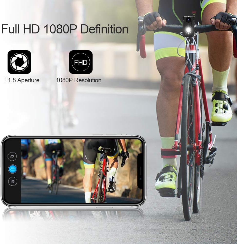 Bike Camera with Front Light, Full HD WiFi, 400 Lumen F75964
