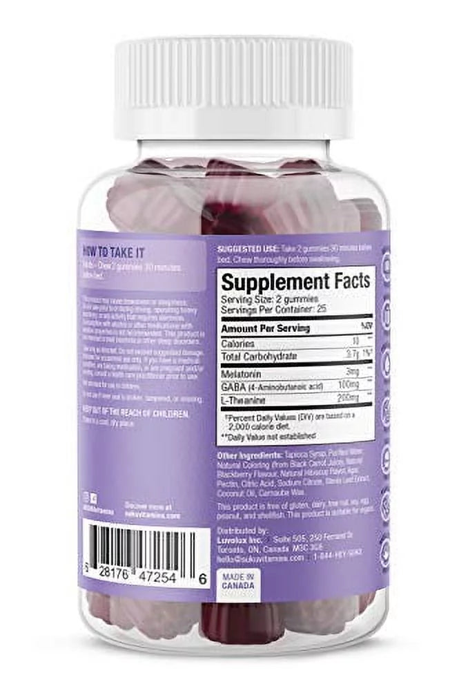Restful Sleep Gummies, Blackberry Hibiscus Flavour, 50 Count S873286