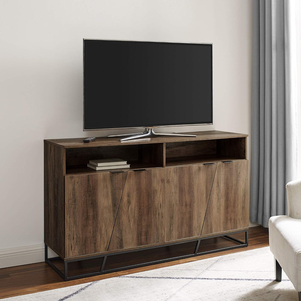 Dark Walnut Sideboard with Open Shelf Storage W753