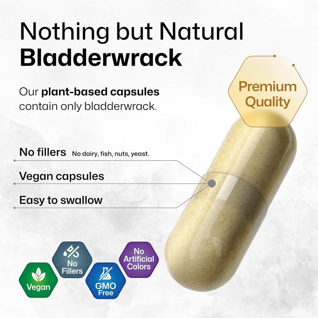 1200 mg Bladderwrack Capsules, 100 Veggie Capsules R8020