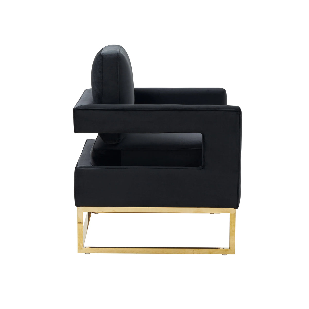 Black Velvet Accent Chair X862