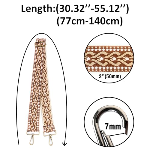 2'' Wide Adjustable Shoulder Strap Ethnic Jacquard Weave T18251