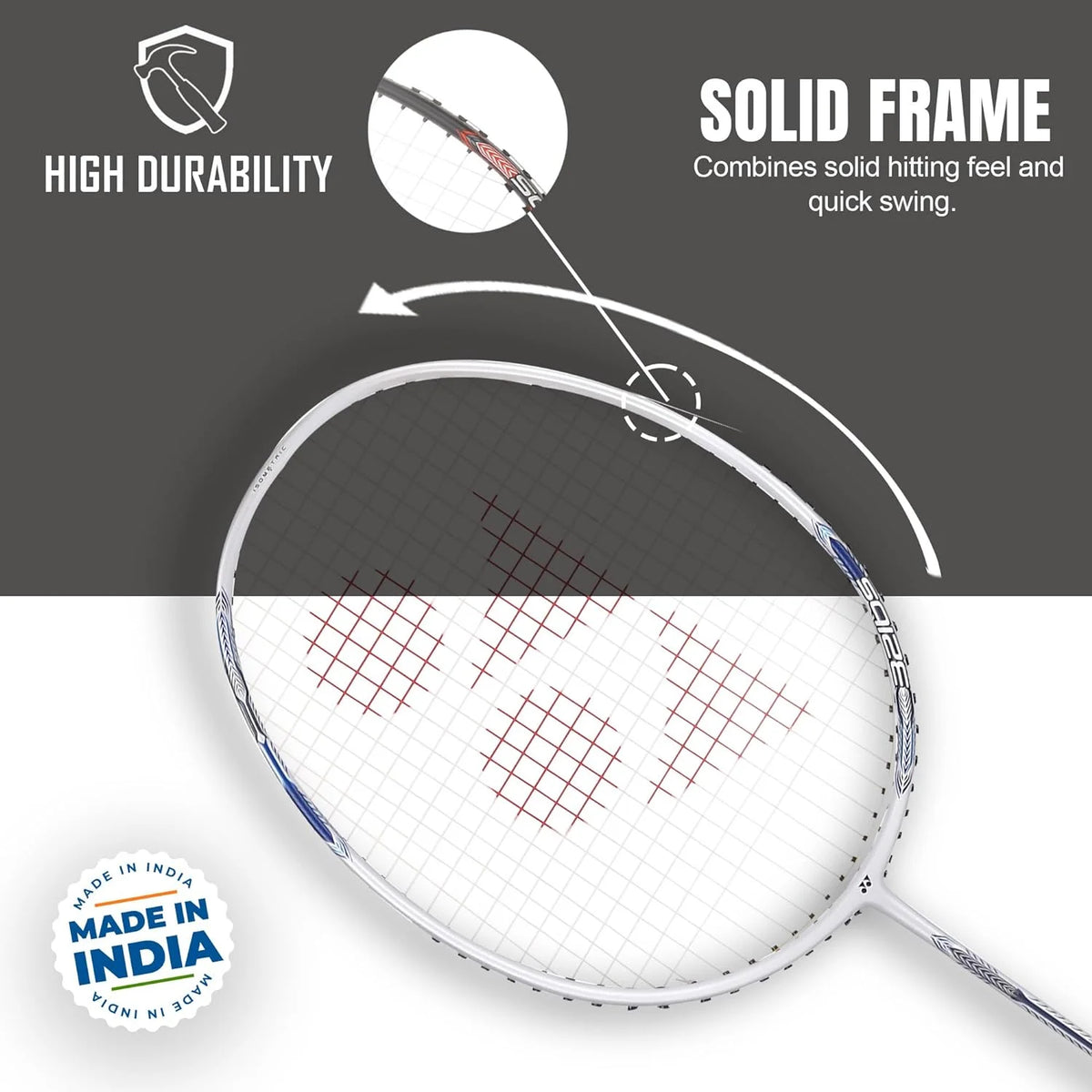 Pearl White Badminton Racquet 4U G374564