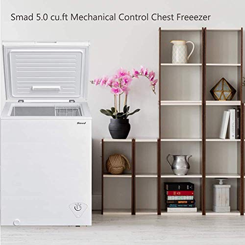 White 10 Cu.Ft Chest Freezer with 3 Removable Basket and Lock N75244