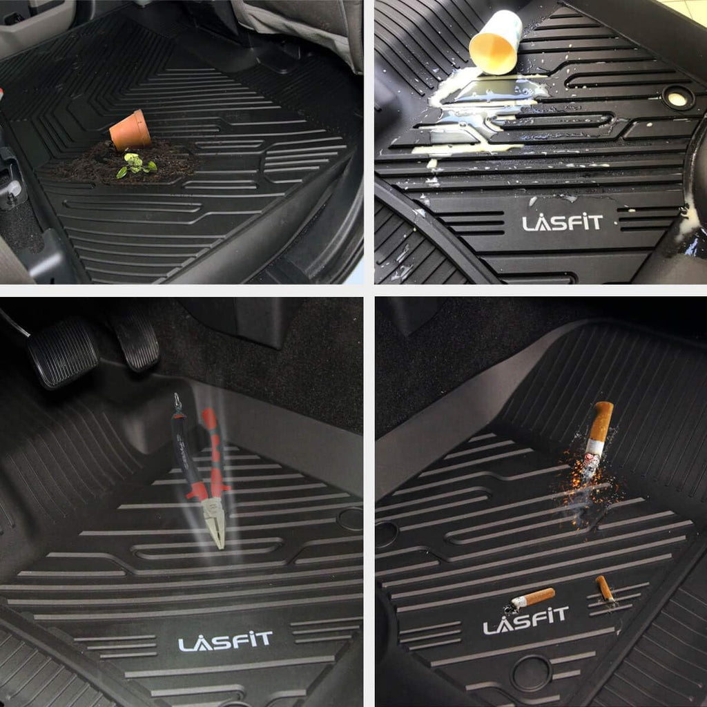 All Weather TPE Custom Fit Car Floor Liners 1st & 2nd Row Black A94483