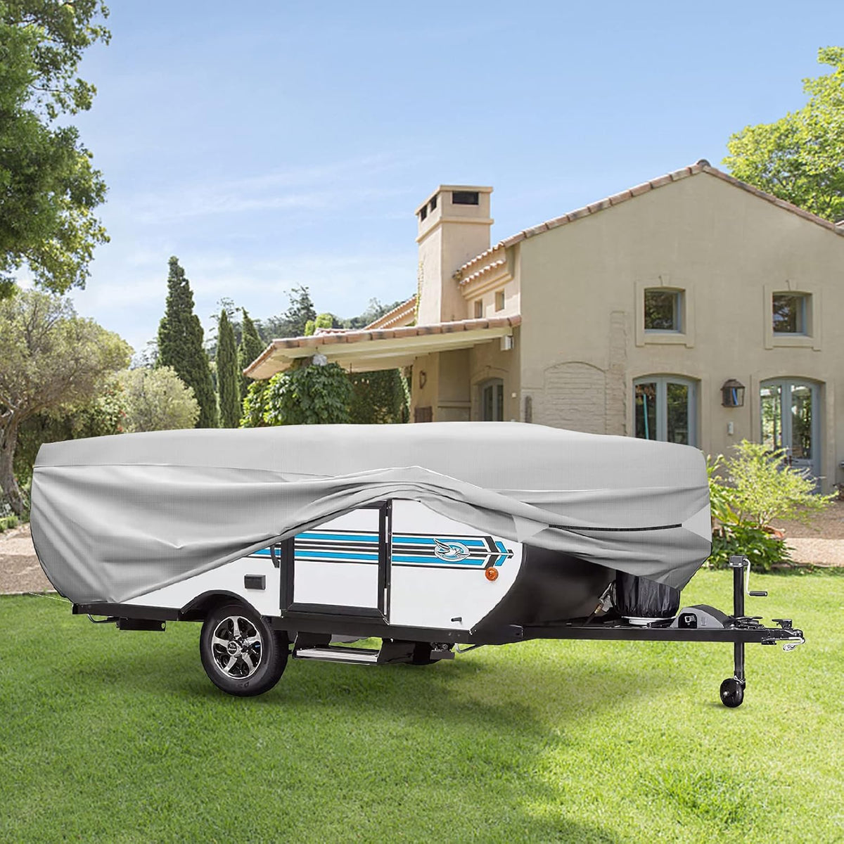 520D Oxford Fabric Pop Up Camper Cover Fits 10' - 12' RV A799