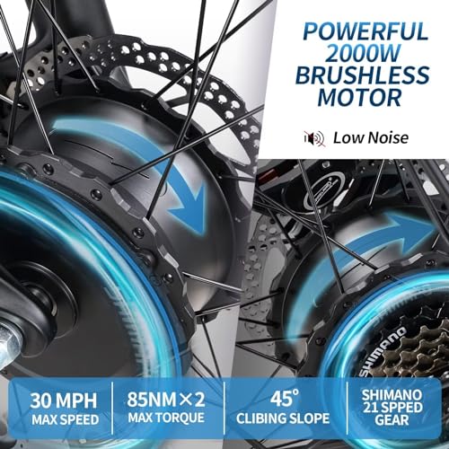 2000W 26x4 Inch Fat Tire Electric Bike B26913