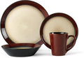 Red 16-Piece Stoneware Dinnerware Set Y327