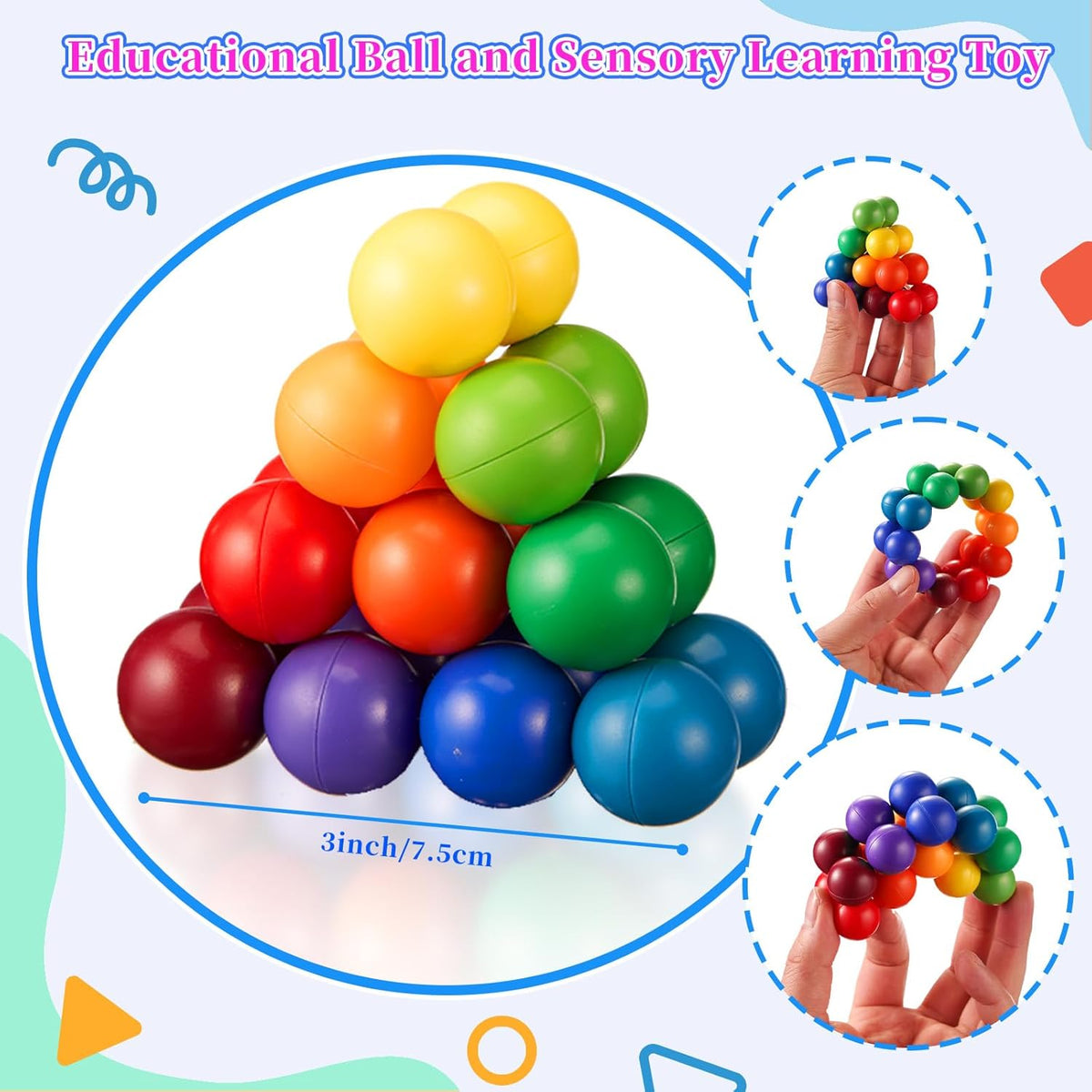 7Pack Fidget Toys Set Sensory Toys for Kids Adults Autistic ADHD Stress Relief Toys S784