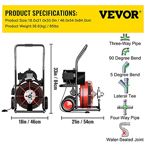 Drain Cleaner Machine with Foldable Handle F6628