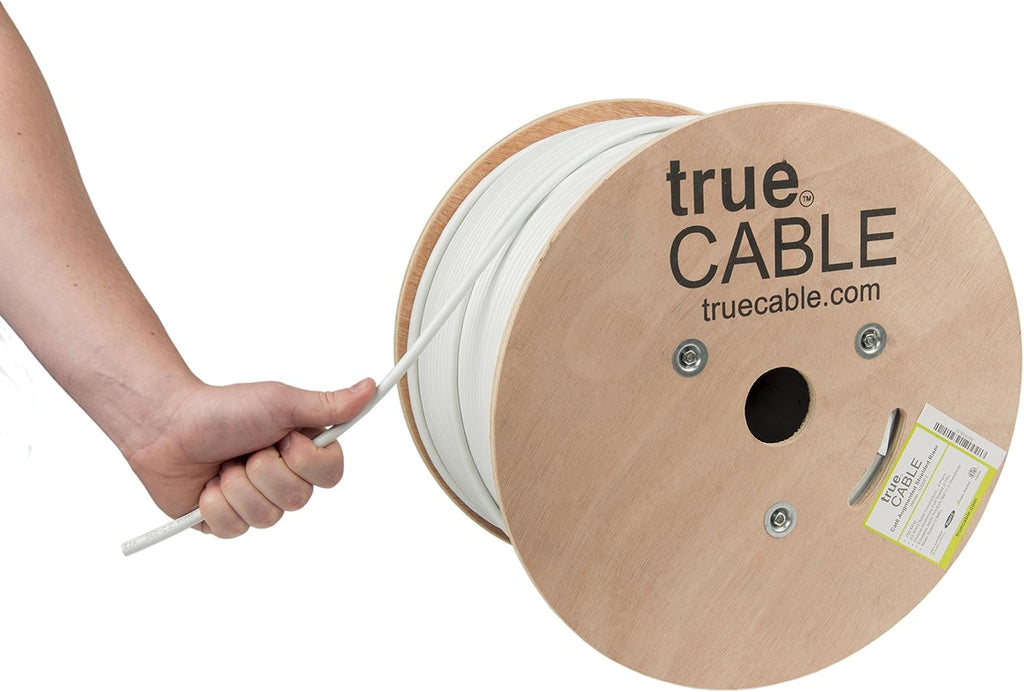 White 1000ft Cat6A Shielded Riser Ethernet Cable T206