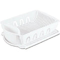 Large Dish Drainer and Drainboard 2 Piece Sink Set White B818559