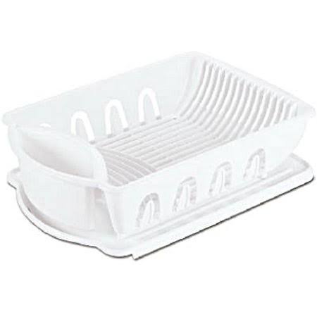 Large Dish Drainer and Drainboard 2 Piece Sink Set White B818559