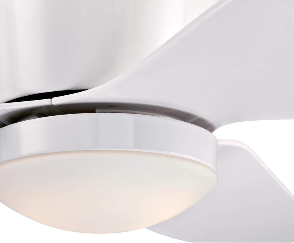 White 46 Inch Ceiling Fan with Light and Remote F750950