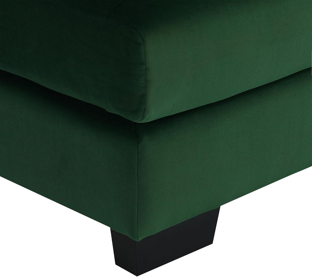 Green Upholstered Sectional Sofa with Chaise Lounge Z12241