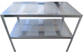 Aluminum Greenhouse Potting Bench and Utility Table with 1 Inch Round Holes O899