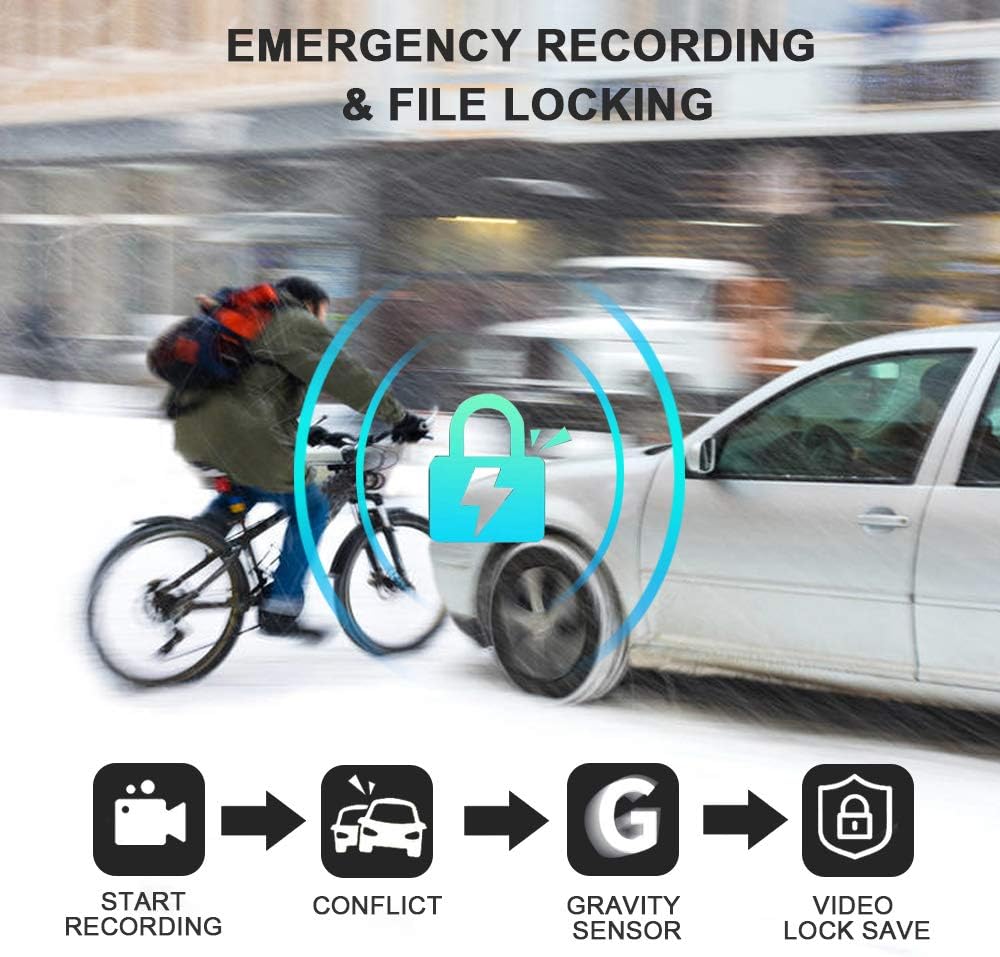 Bike Camera with Front Light, Full HD WiFi, 400 Lumen F75964