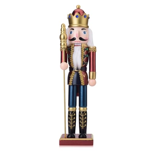 15 Inch Wooden Christmas Nutcracker with Scepter Y5207