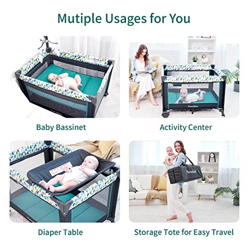 Portable Baby Playpen with Detachable Bassinet and Changing Table O528816