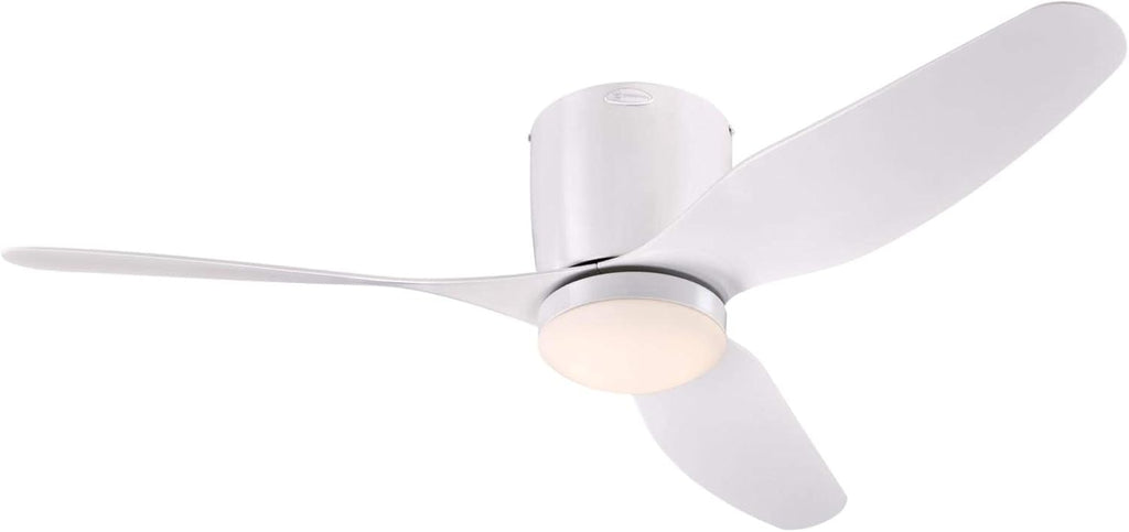 White 46 Inch Ceiling Fan with Light and Remote F750950