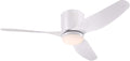 White 46 Inch Ceiling Fan with Light and Remote F750950